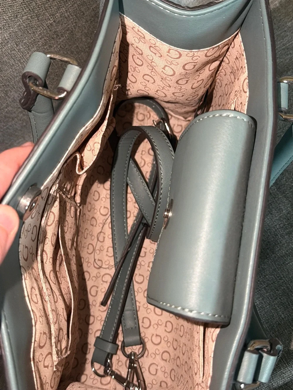 Green GUESS Purse